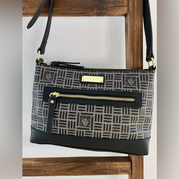 Anne Klein Bags Anne Klein Tan Black Adjustable Crossbody Purse
